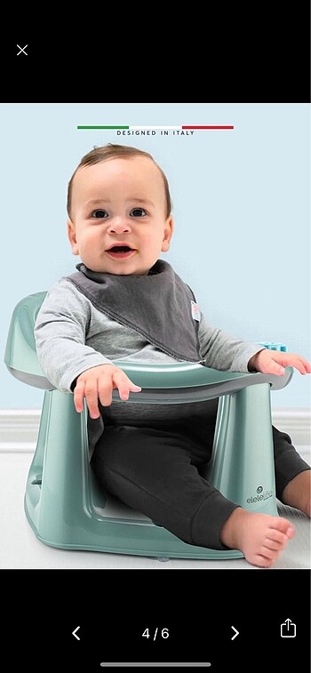 Beden turkuaz Renk Bebek mama banyo oturacağı ek gıda elelife