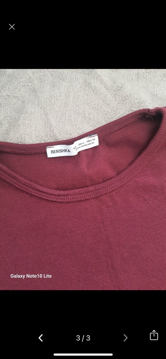 Bordo Kısa Kollu t-shirt - Görsel 3