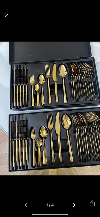 Gold 6 kişilik çatal bıçak kaşık seti