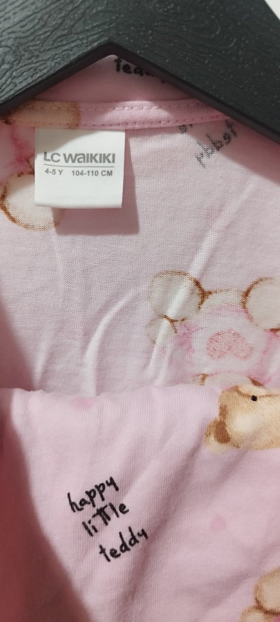 Kız Çocuk Pembe Baskılı Bornoz - Görsel 2