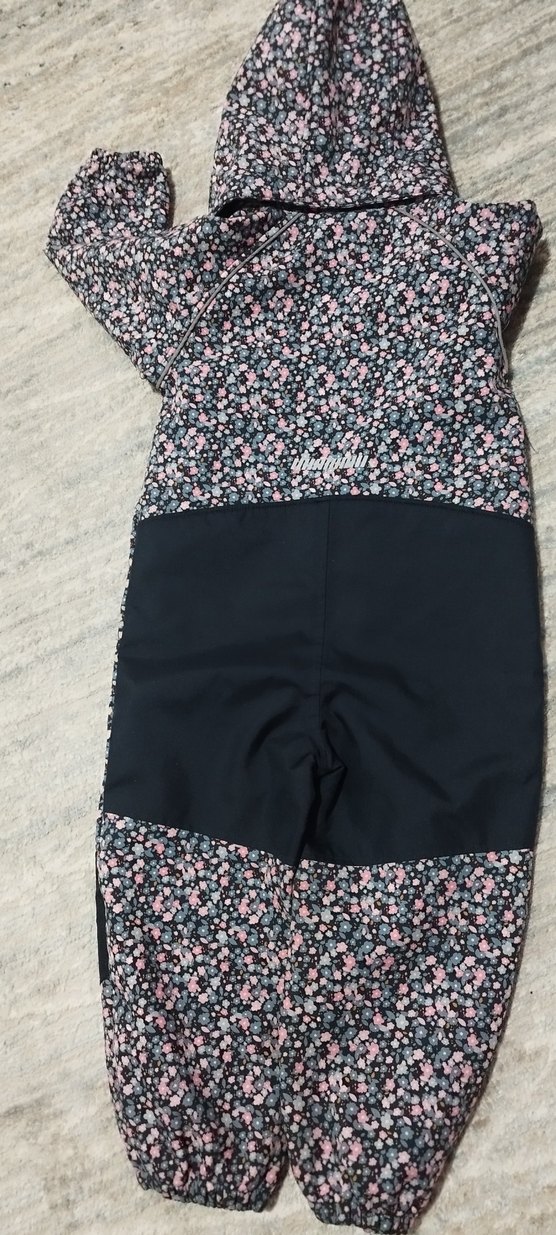 80 cm İsveç Marka Kız Bebek Çiçek Desenli Fermuarlı Tulumu. - Görsel 4