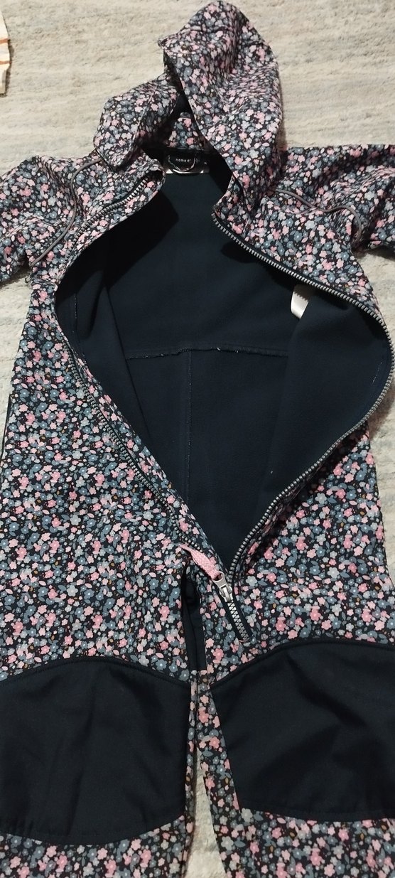 80 cm İsveç Marka Kız Bebek Çiçek Desenli Fermuarlı Tulumu. - Görsel 2