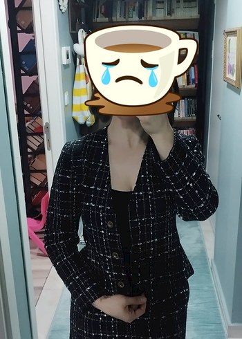 Tüvit Kışlık Düğmeli Midi Kadın Takım - Görsel 3