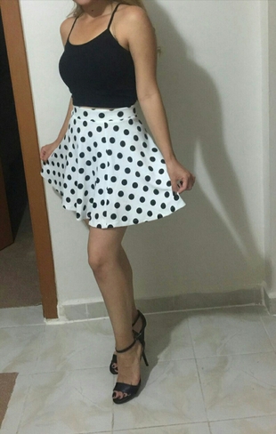puantiyeli Şık Etek 
