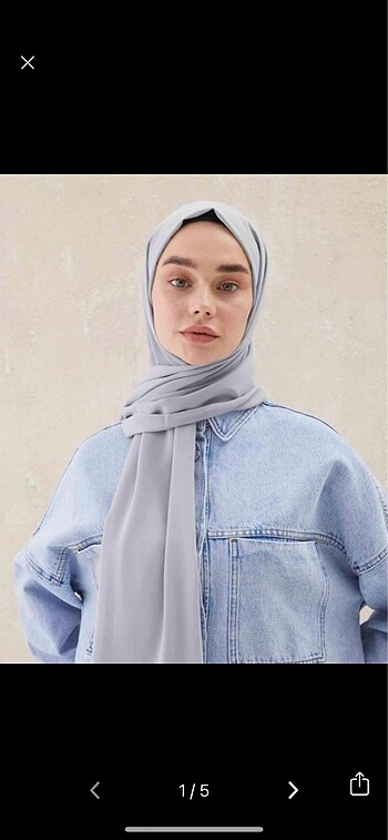 Fresh scarfs medine ipeği gümüş şal