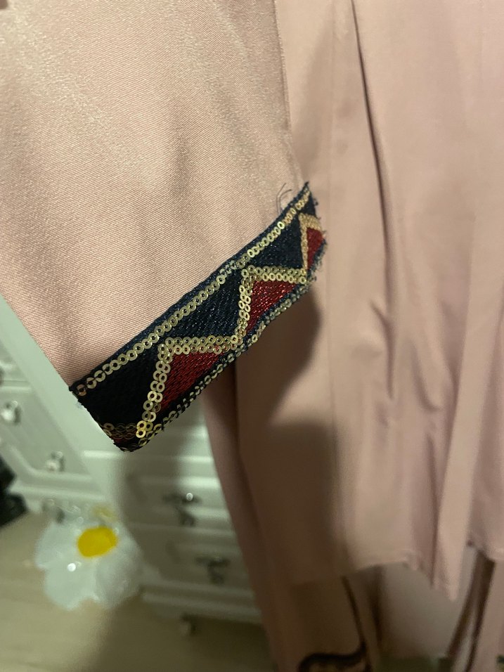 Uzun Kollu Bej Kadın Takım Elbise - Görsel 5