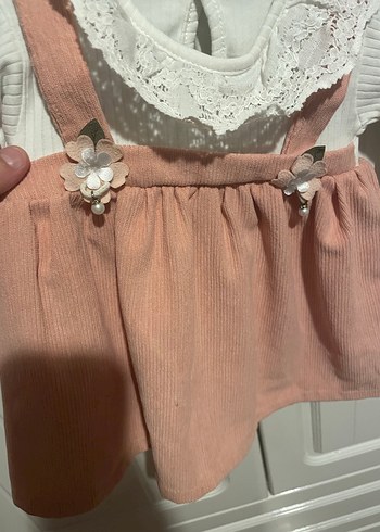 Pembe Kız Çocuk Fırfırlı Elbise - Görsel 3