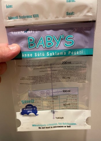 Dermolife Bebek Anne Sütü Saklama Poşeti - Görsel 4