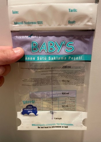 Dermolife Bebek Anne Sütü Saklama Poşeti - Görsel 3