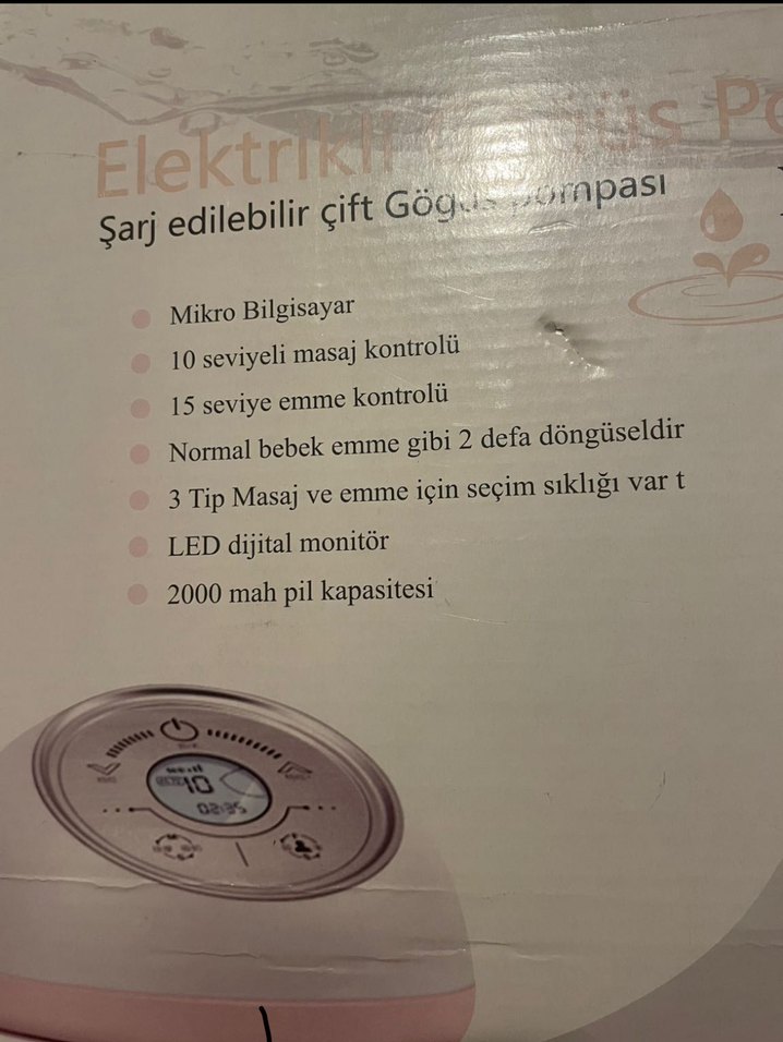 Pembe Elektrikli Göğüs Pompası Seti - Görsel 3