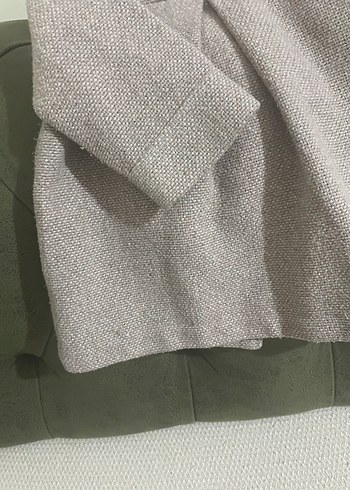 Bej Kız Çocuk Düğmeli Yün Kaban - Görsel 5