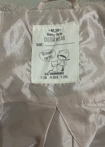 Bej Kız Çocuk Düğmeli Yün Kaban - Görsel 3