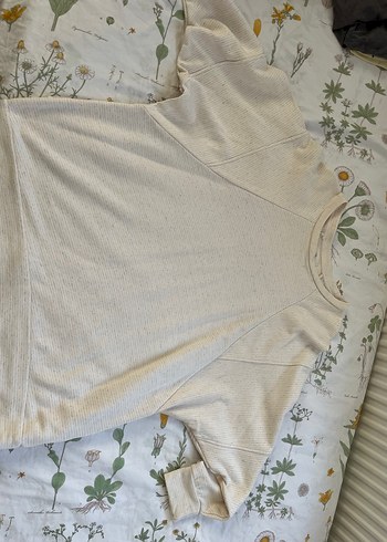 Diğer Birfil markasına ait Bej Kadın Oversize Pamuklu Sweatshirt