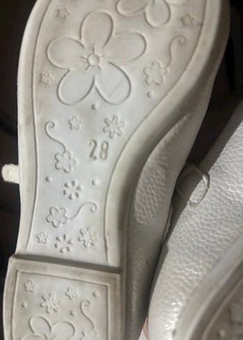 Kız Çocuk Beyaz Fiyonk Detaylı Babet - Görsel 4