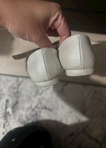 Kız Çocuk Beyaz Fiyonk Detaylı Babet - Görsel 3