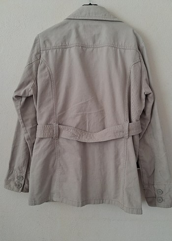 LC Waikiki Bej Kemerli Midi Kadın Ceket