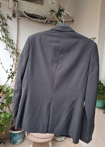 Gri Erkek Düğmeli Regular Fit Takım Ceketi - Görsel 3