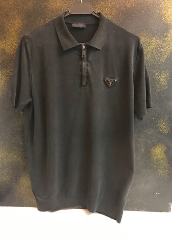 Prada Siyah Polo Tisort