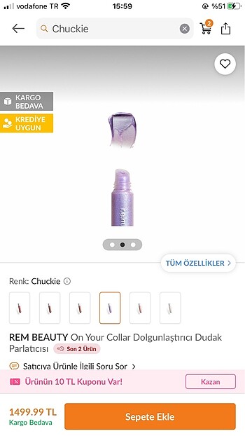 Beden rem beauty chuckie gloss