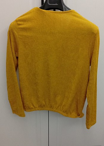 hardal V Yaka Kadın bluz - Görsel 2