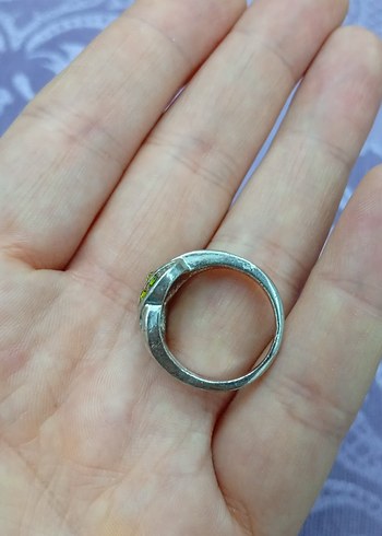 Yeşil Payetli Yılan Desenli Kadın Yüzük - Görsel 2