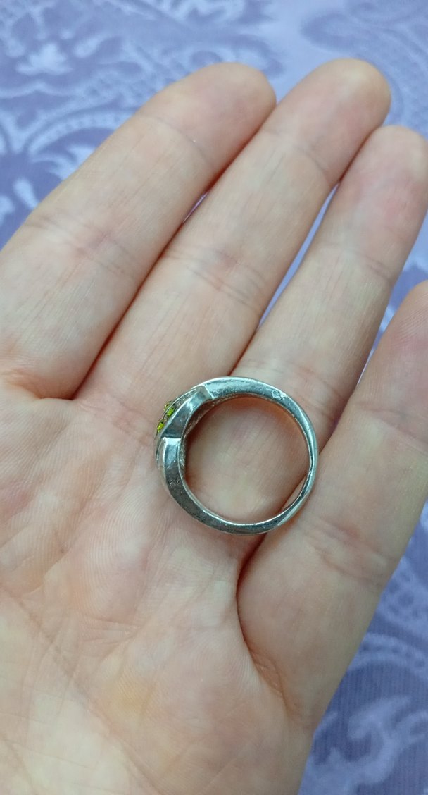 Yeşil Payetli Yılan Desenli Kadın Yüzük - Görsel 2