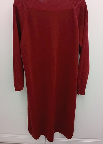 Bordo Payetli Uzun Kollu Triko Tunik - Görsel 3