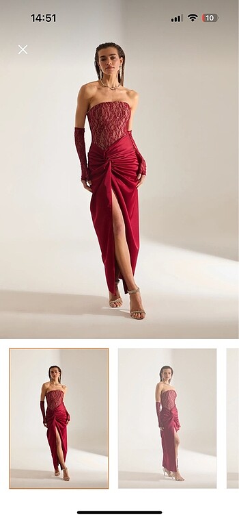 Bordo abiye elbise betty&sam