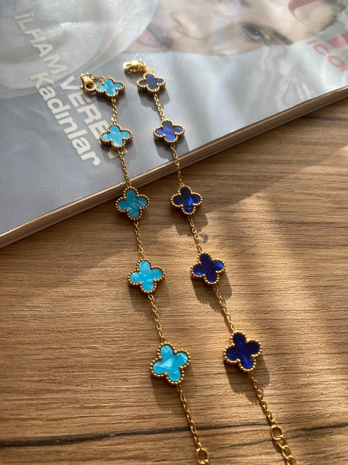 Bohem Mavi Boncuklu Kadın Bileklik - Görsel 2