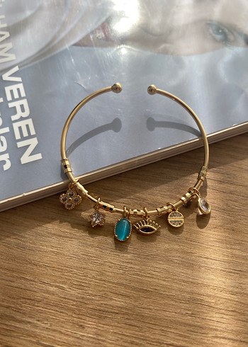 Altın Renkli Boncuklu Bohem Bileklik - Görsel 2