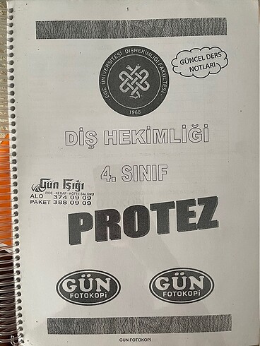 Protez 4. Sınıf Ders Notları