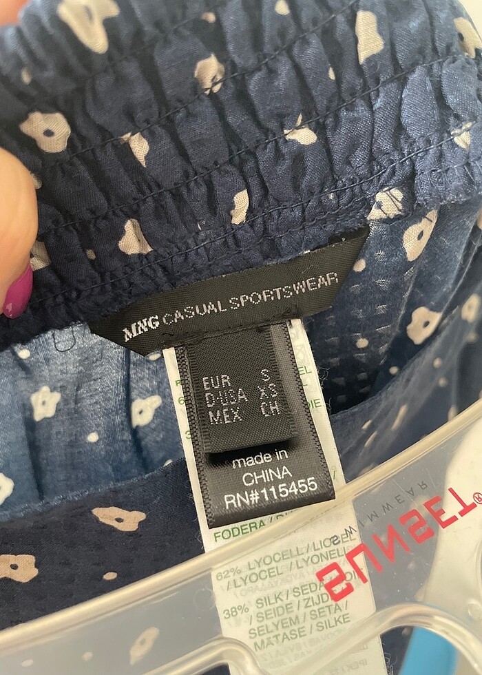 Mango Fırfırlı Şort Etek İpek kumaş orijinal - Görsel 3