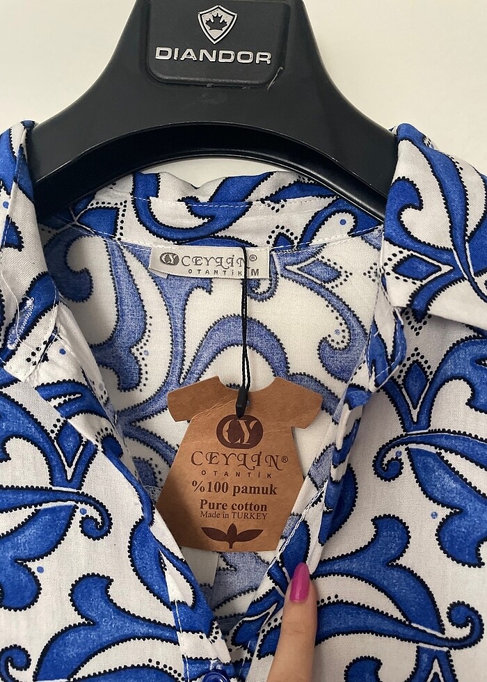 100% pamuk Ceylan marka maxi elbise - Görsel 2