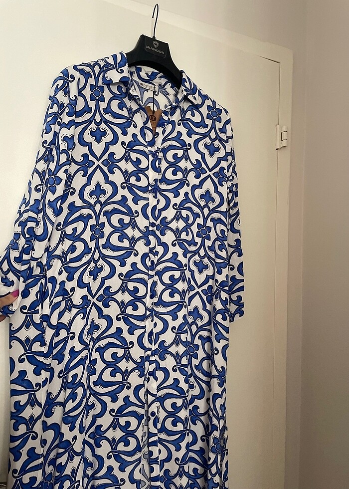 100% pamuk Ceylan marka maxi elbise - Görsel 4