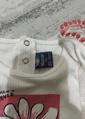 Renkli Baskılı Fırfırlı Bebek Kız Takımı - Görsel 5