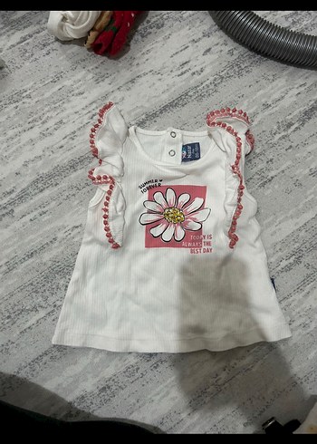 Renkli Baskılı Fırfırlı Bebek Kız Takımı - Görsel 3