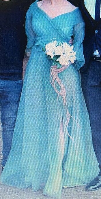 Kayık yaka kloş elbise - Görsel 9