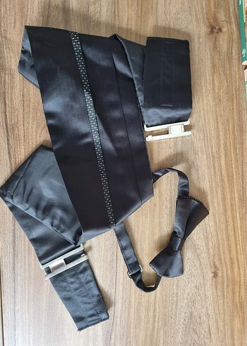 Siyah Kemerli Modern Papyon Seti - Görsel 3