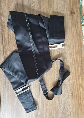 Siyah Kemerli Modern Papyon Seti - Görsel 4