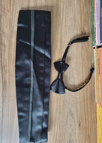 Siyah Kemerli Modern Papyon Seti - Görsel 11