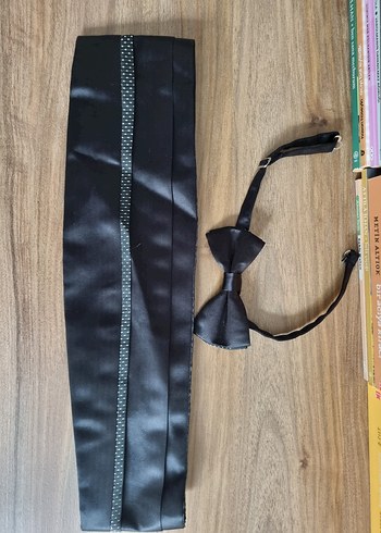 Siyah Kemerli Modern Papyon Seti - Görsel 12