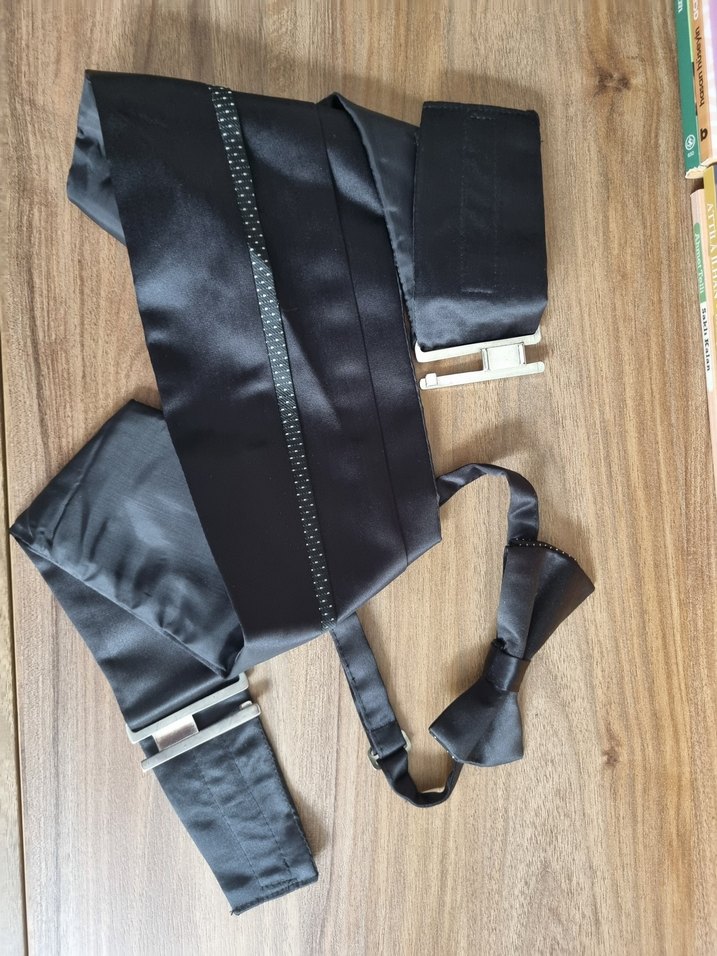 Siyah Kemerli Modern Papyon Seti - Görsel 3