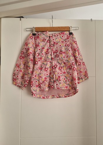 H&M Pembe Çiçek Desenli Bohem Kız yağmurluk