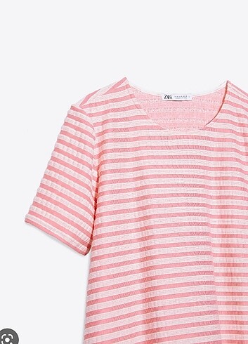 Zara Pembe çizgili elbise
