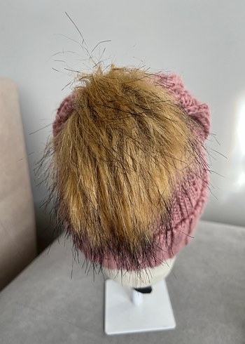 Pembe Örgü Kadın Bere - Görsel 2