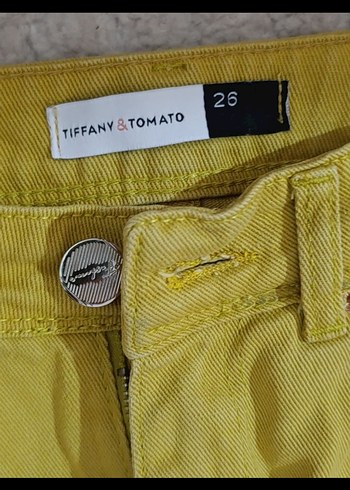 Sarı Renk Rahat Kesim Kadın Midi Jean - Görsel 2