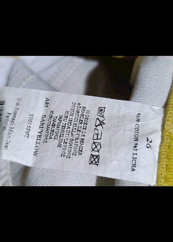 Sarı Renk Rahat Kesim Kadın Midi Jean - Görsel 5