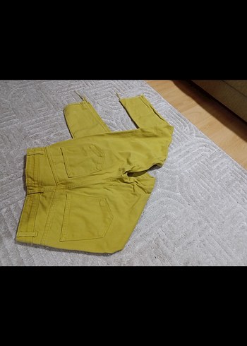 Sarı Renk Rahat Kesim Kadın Midi Jean - Görsel 3