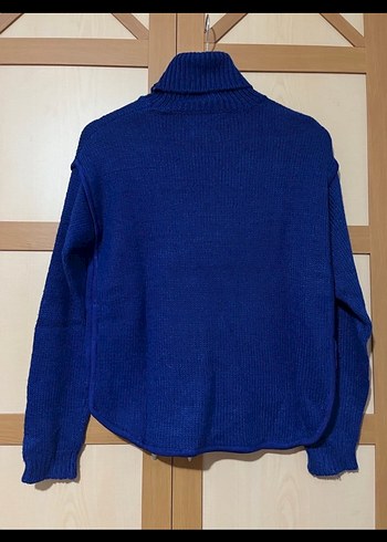 Kadın Lacivert Triko Boğazlı Kazak - Görsel 2