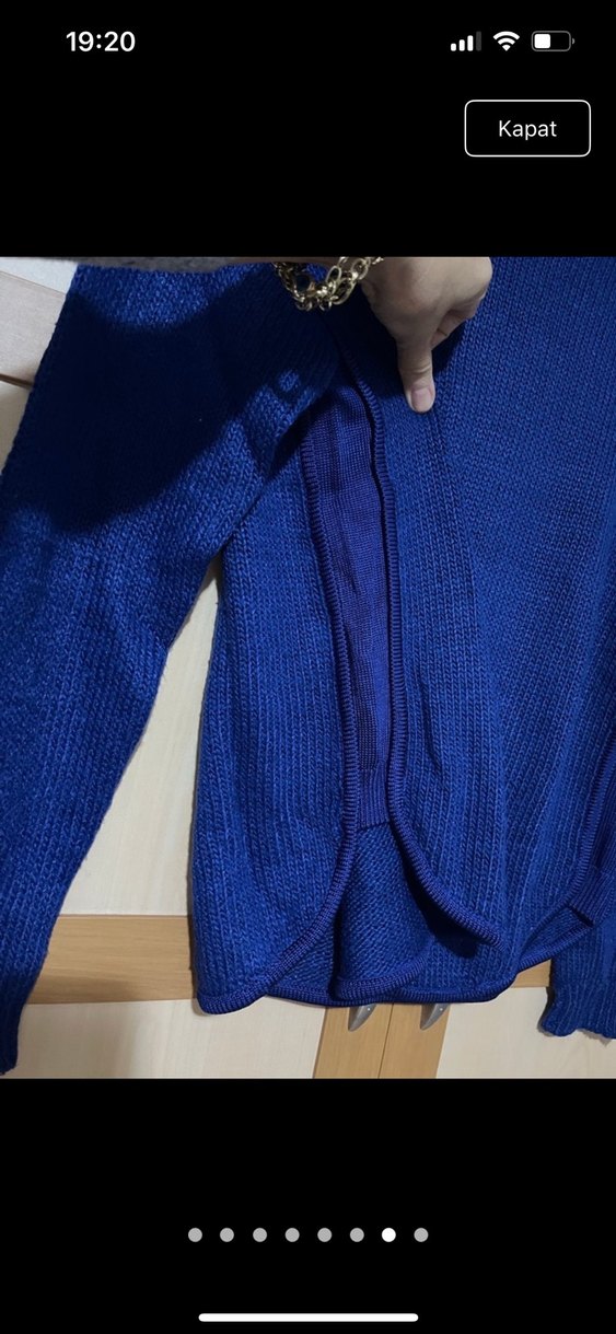 Kadın Lacivert Triko Boğazlı Kazak - Görsel 3